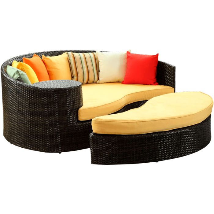 LexMod Pro Taiji Wicker Patio Daybed